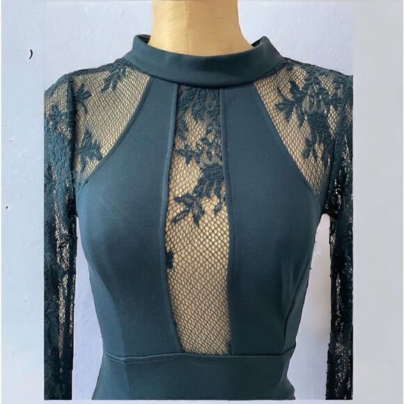 Free People It’s Now or Never Mini Night Out Dress in Teal Jewel Size L - Picture 4 of 16